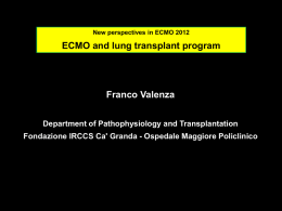 ECMO and lung transplant program