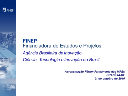 Apresentação CT Tecnologia - FINEP