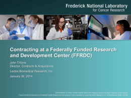 FFRDC - NCMA Frederick Chapter