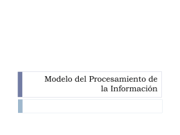 Modelo del Procesamiento de la Información.