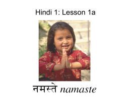 Hindi 1 (LAH1201)