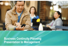 Business Continuity Planning PowerPoint to