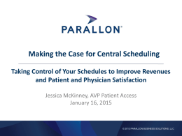 Making the Case for Central Scheduling