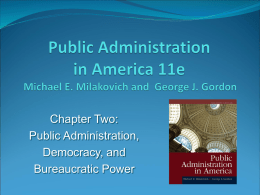 Political and Administrative Values