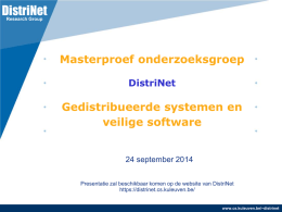 PowerPoint - DistriNet