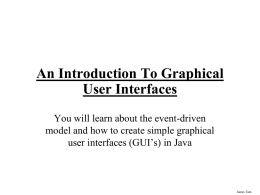 Programming graphical user interfaces