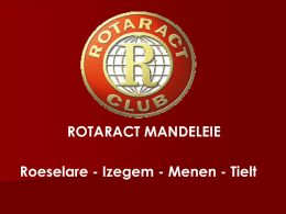 presentatie - Rotaract Mandeleie