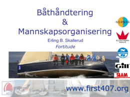 Båthåndtering / Mannskapsorganisering
