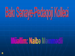 Слайд 1 - Bakı Dövlət Sənaye