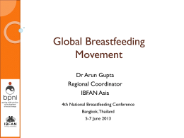 International Baby Food Action Network (IBFAN), the Global
