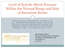 Level of Systolic Blood Pressure Within the Normal Range and Risk