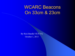 WCARC 33cm and 23cm Beacons by Rick Bandla VE3CVG