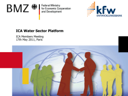 BMZ KfW Waterplatform - The Infrastructure Consortium for Africa