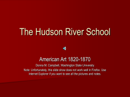 The Hudson River School - Washington State University
