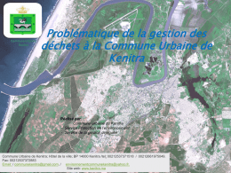 Présentation de la Commune Urbaine de Kenitra