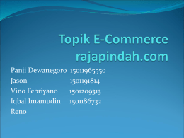 Topik E-Commerce rajapindah.com
