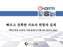 혁신적인 온라인 자료집계시스템 ON DATA_Biz