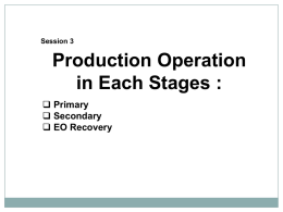 Production Operation in each Stages
