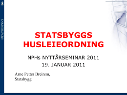 Arne Petter Breirems presentasjon 19.01.11