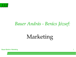Bauer András - Berács József: Marketing