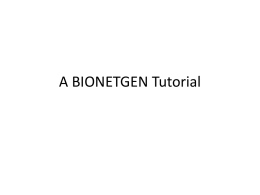BioNetGen Tutorial