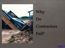 Why Do Contractors Fail? - The Surety & Fidelity Association of