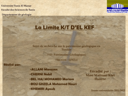 expo-limite-k-t - patrimoine géologique de tunisie