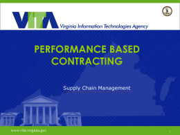 performance based contracting