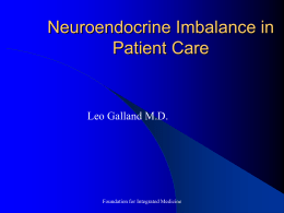 Neuroendocrine Imbalance in Patient Care
