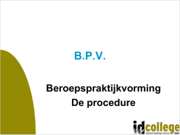 presentatie BPV BOL procedures 2012 - ICTSHOP