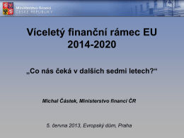 Víceletý finanční rámec EU 2014-2020