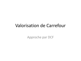 Approche de valorisation de Carrefour