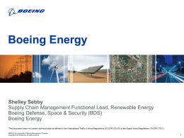 Boeing Energy Overview - Doing Business with Boeing
