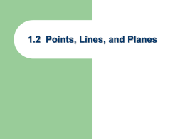 1.2 Points, Lines, & Planes