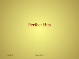 Perfect Bits