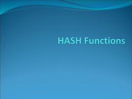 HASH Functions