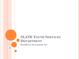 SLATE Youth Services Department