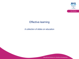 Effective learning