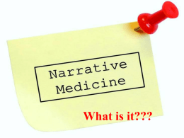 January 2014 – Narrative Medicine, S Vas