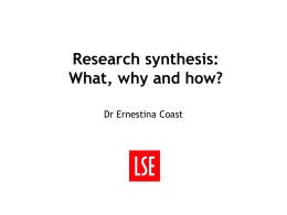 Qualitative research synthesis