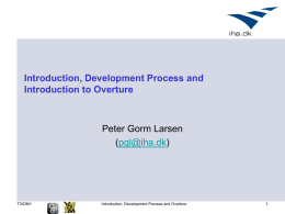 Introduction and development process