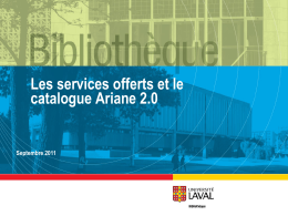 Ariane 2.0 : la recherche - Bibliothèque