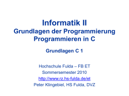 Informatik II Programmieren in C - Webserver - DVZ