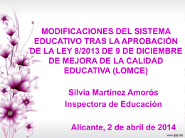 Resumen LOMCE Silvia Martínez 140402
