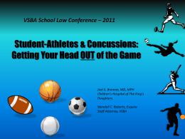 Student-Athletes & Concussions - Virginia School Boards Association