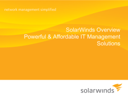 SolarWinds PowerPoint Template & Sample Slides