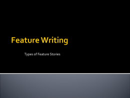 Feature Story Types