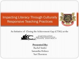 Impacting Literacy Through Culturally Responsive Teaching Practices