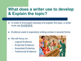 types of evidence and sentences