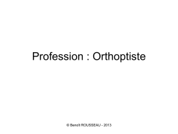 Profession : Orthoptiste - La Page des Orthoptistes de France